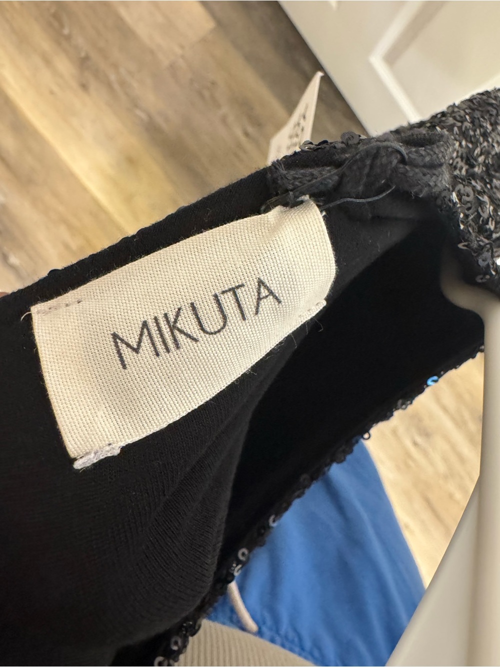 NWT Mikuta The Black Sequin Dress sz M - Picture 5 of 6